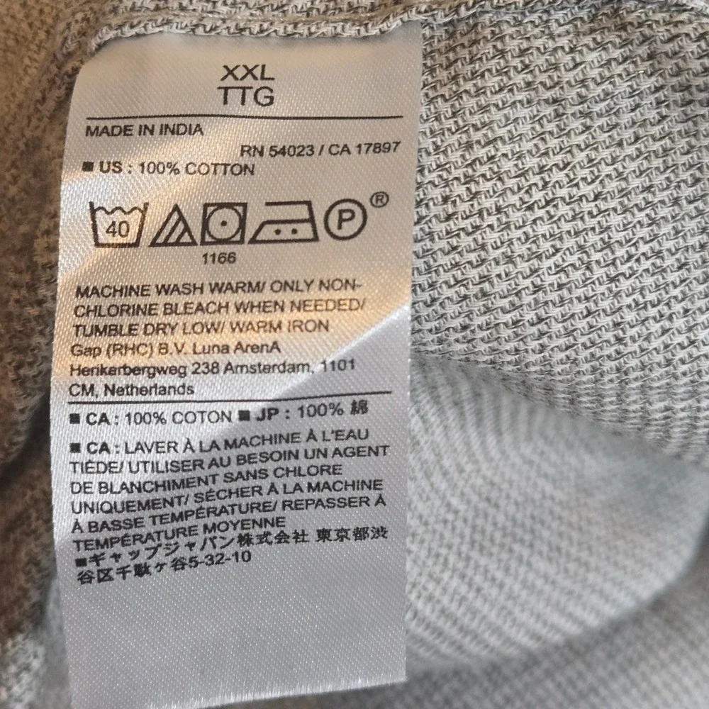 Banana Republic Mens XXL Slim Fit Untucked Fit Classicu Quiet Luxury‎ Grey NWT